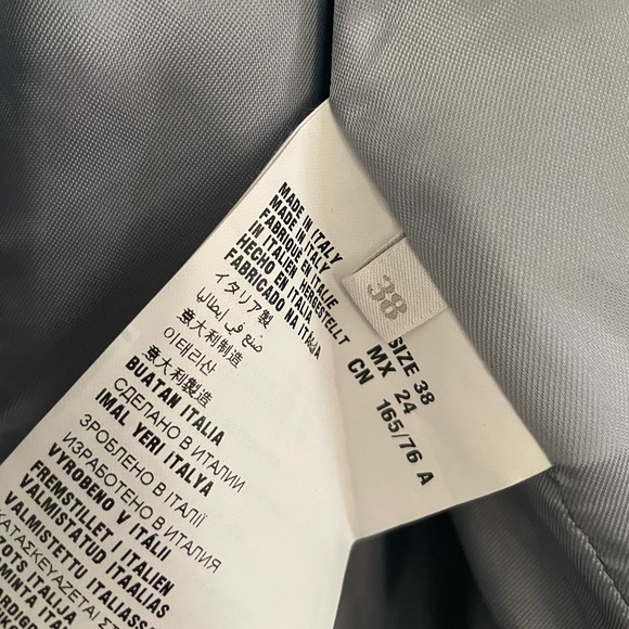 Prada Goat Leather Baby Blue Chore Jacket - Picture 5 of 7